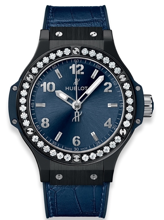 Hublot Big Bang 38 Ceramic Blue Diamonds