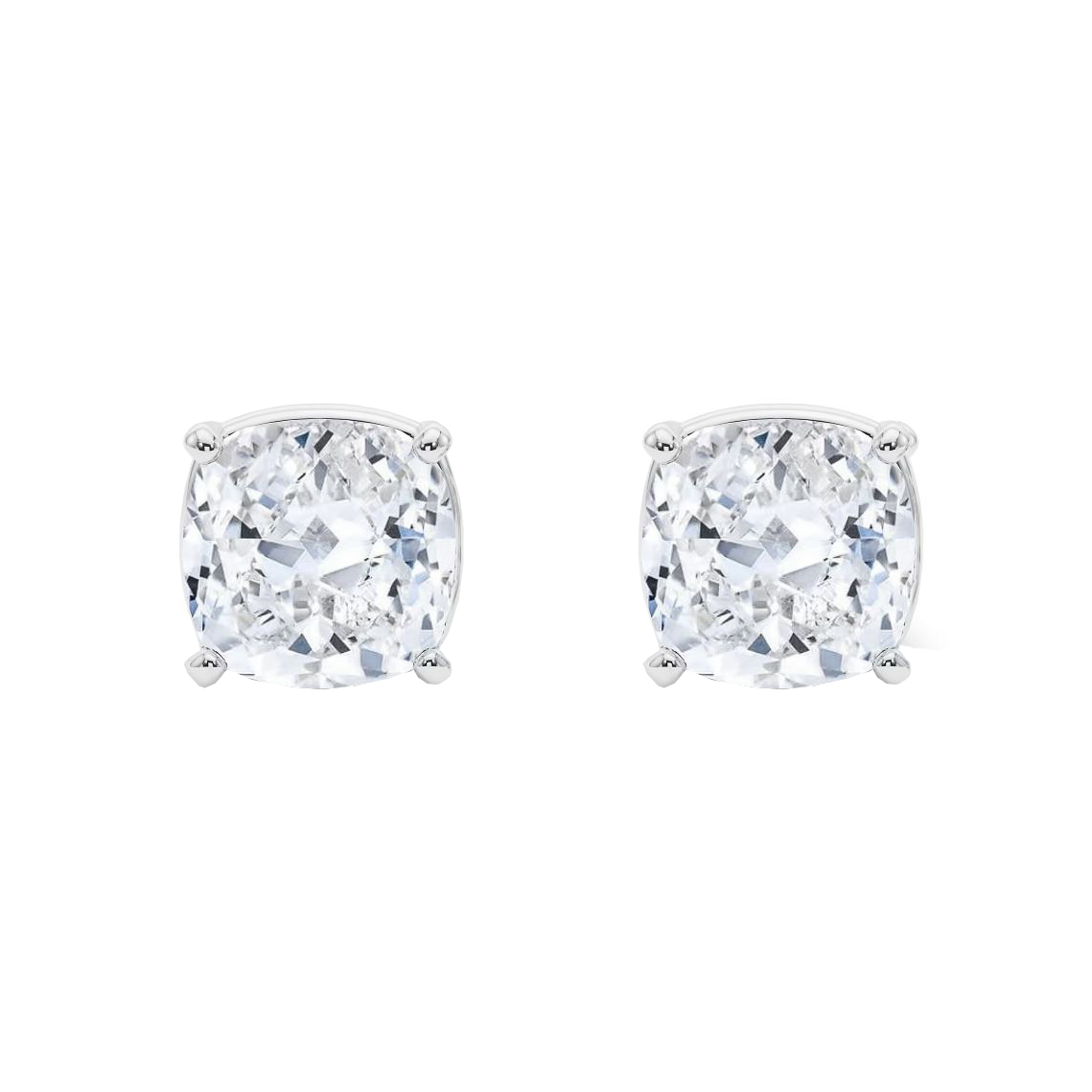 Jewellery Cushion Diamond 2ct Solitare Stud