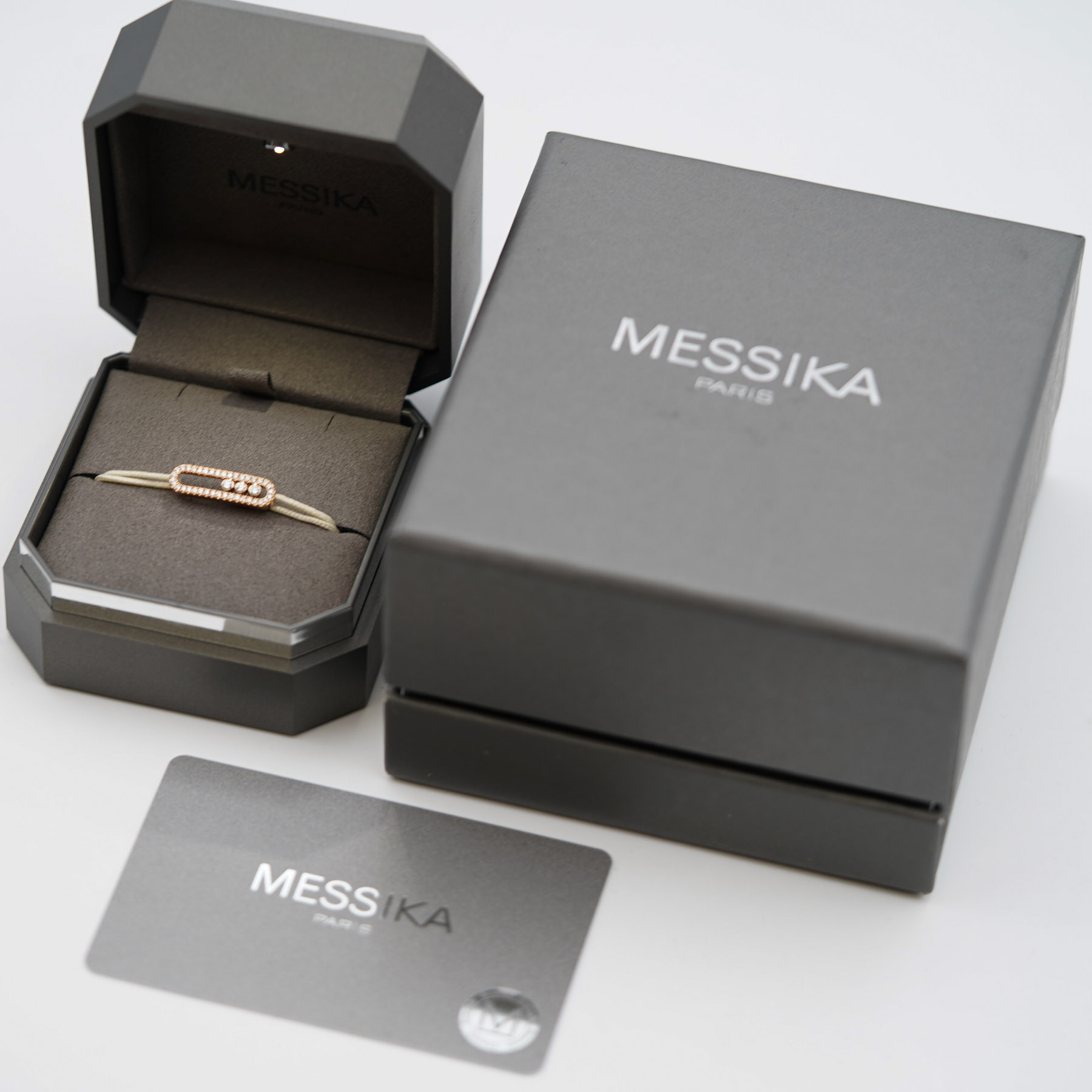 Messika  Messika CARE(S) Cream Cord Pavé Bracelet