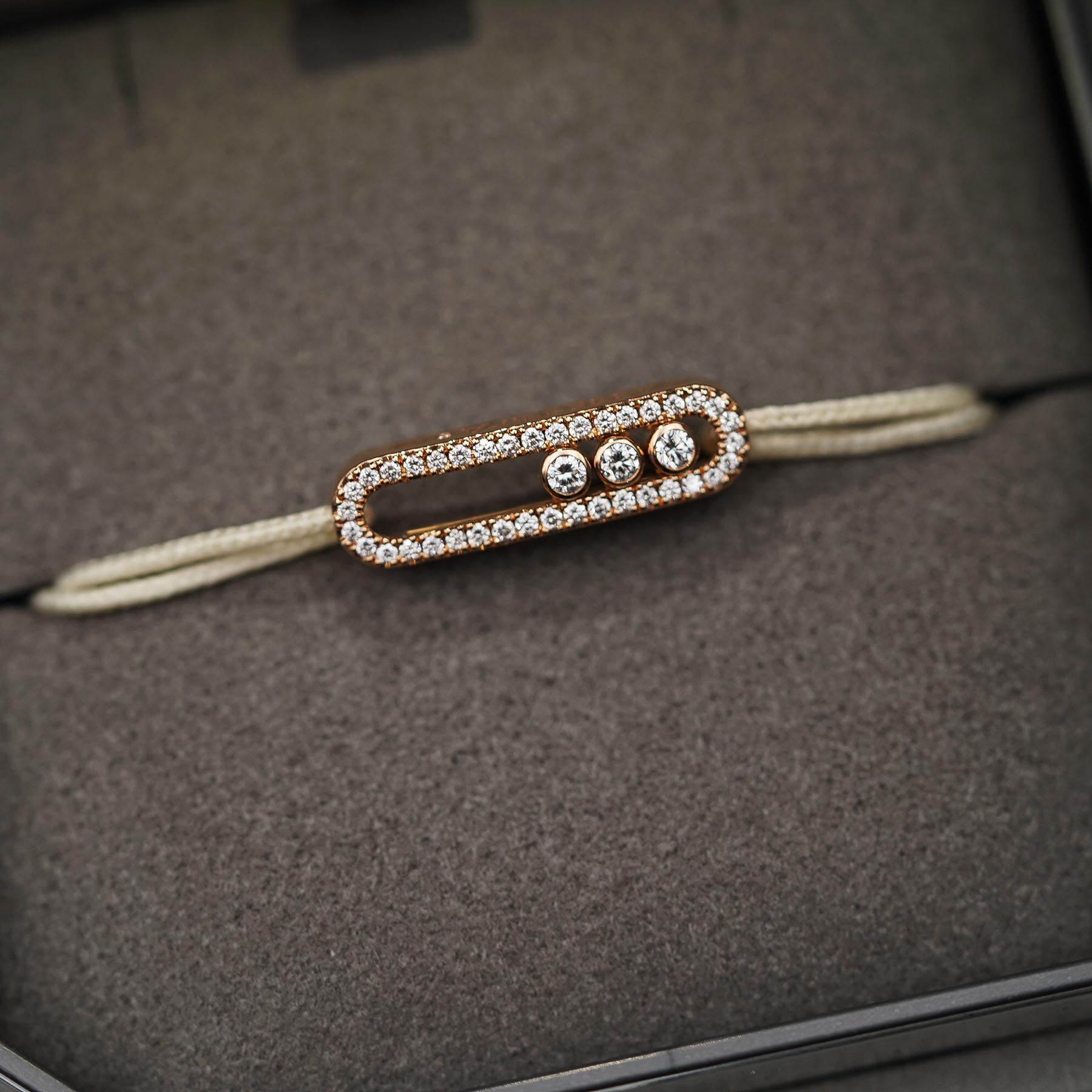 Messika  Messika CARE(S) Cream Cord Pavé Bracelet