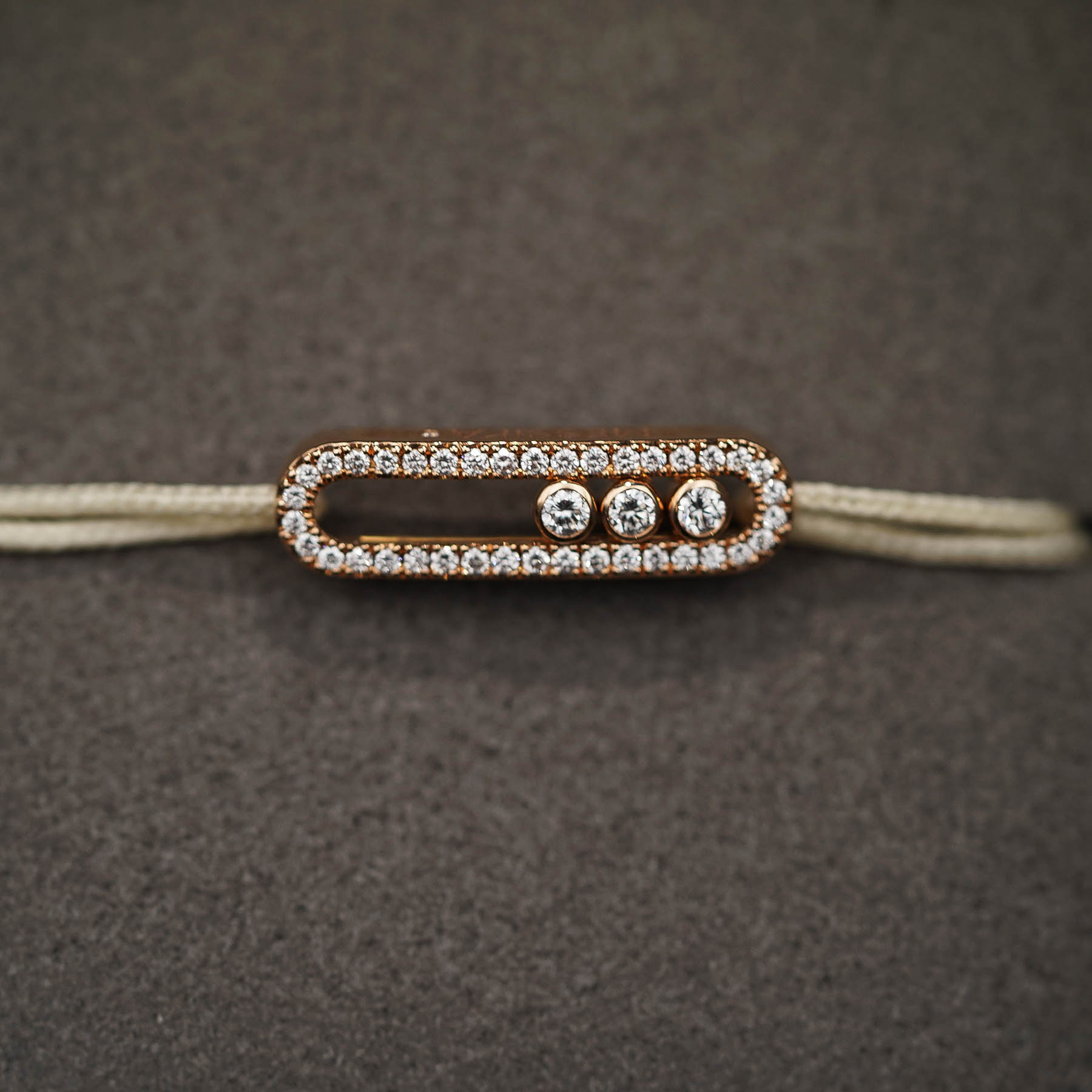 Messika  Messika CARE(S) Cream Cord Pavé Bracelet