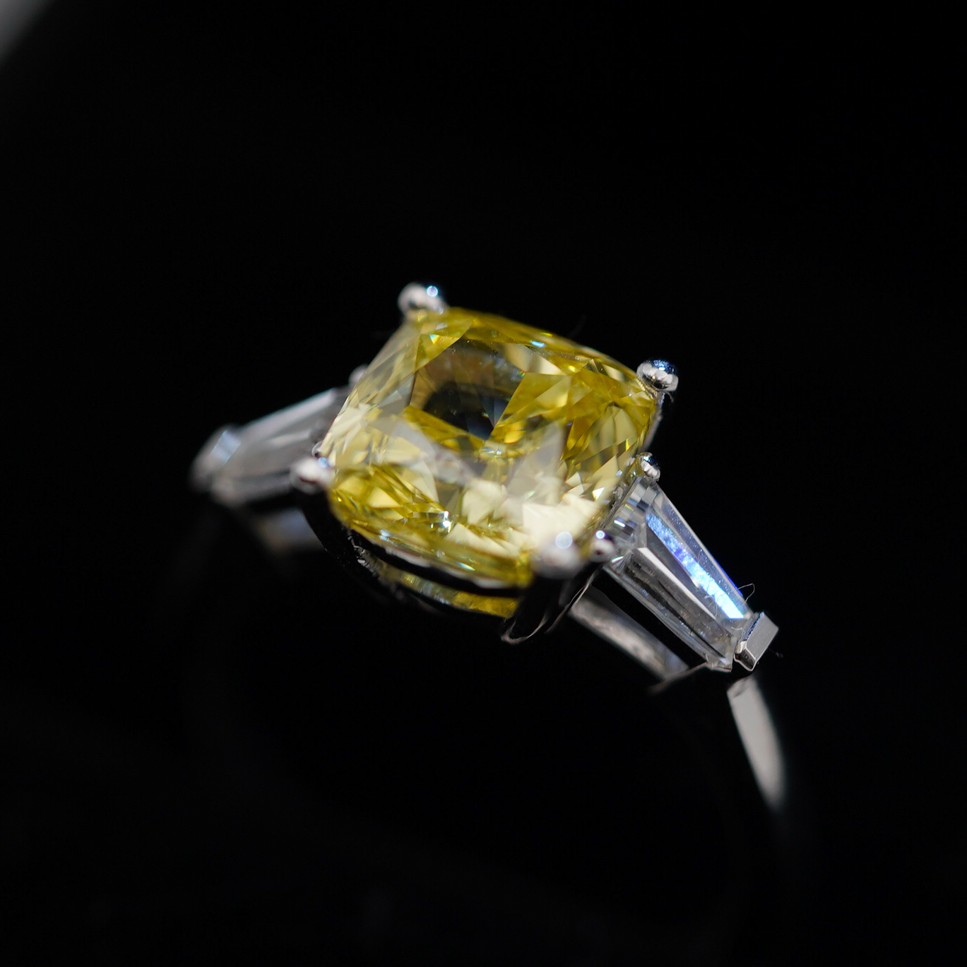 Jewellery Promise Cushion Cut Yellow Diamond
