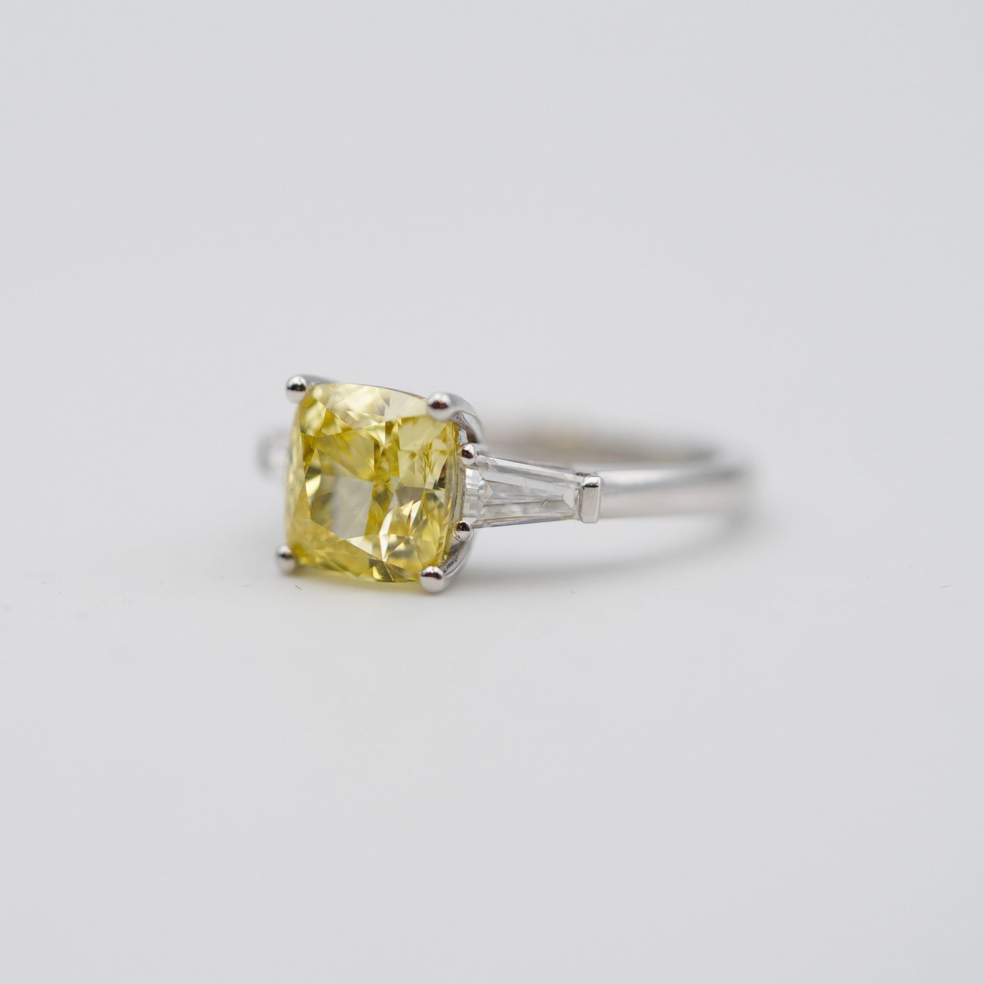 Jewellery Promise Cushion Cut Yellow Diamond