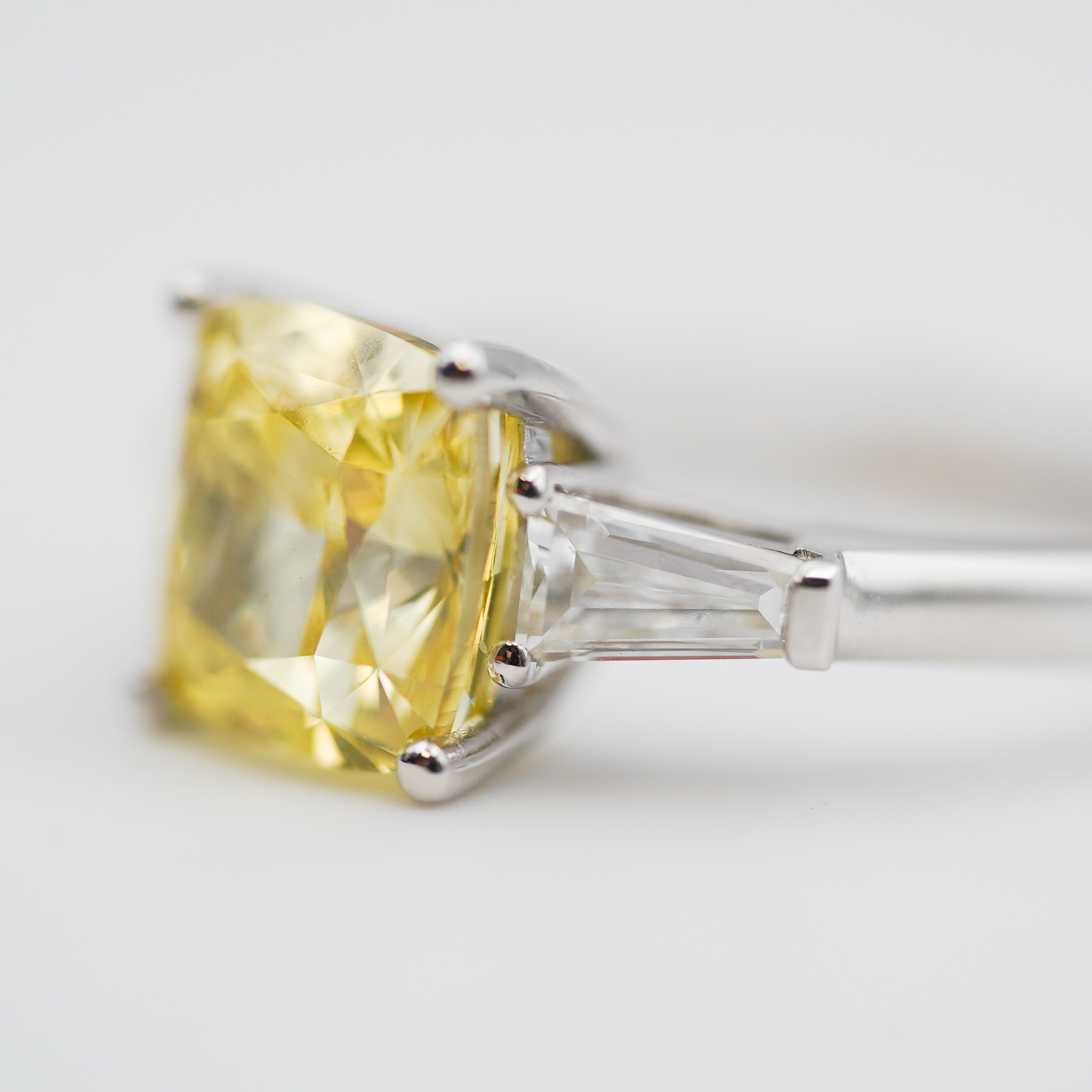 Jewellery Promise Cushion Cut Yellow Diamond