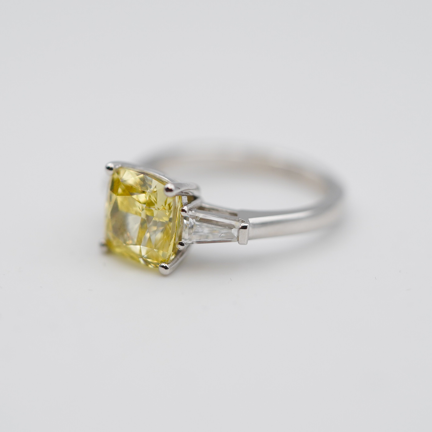 Jewellery Promise Cushion Cut Yellow Diamond
