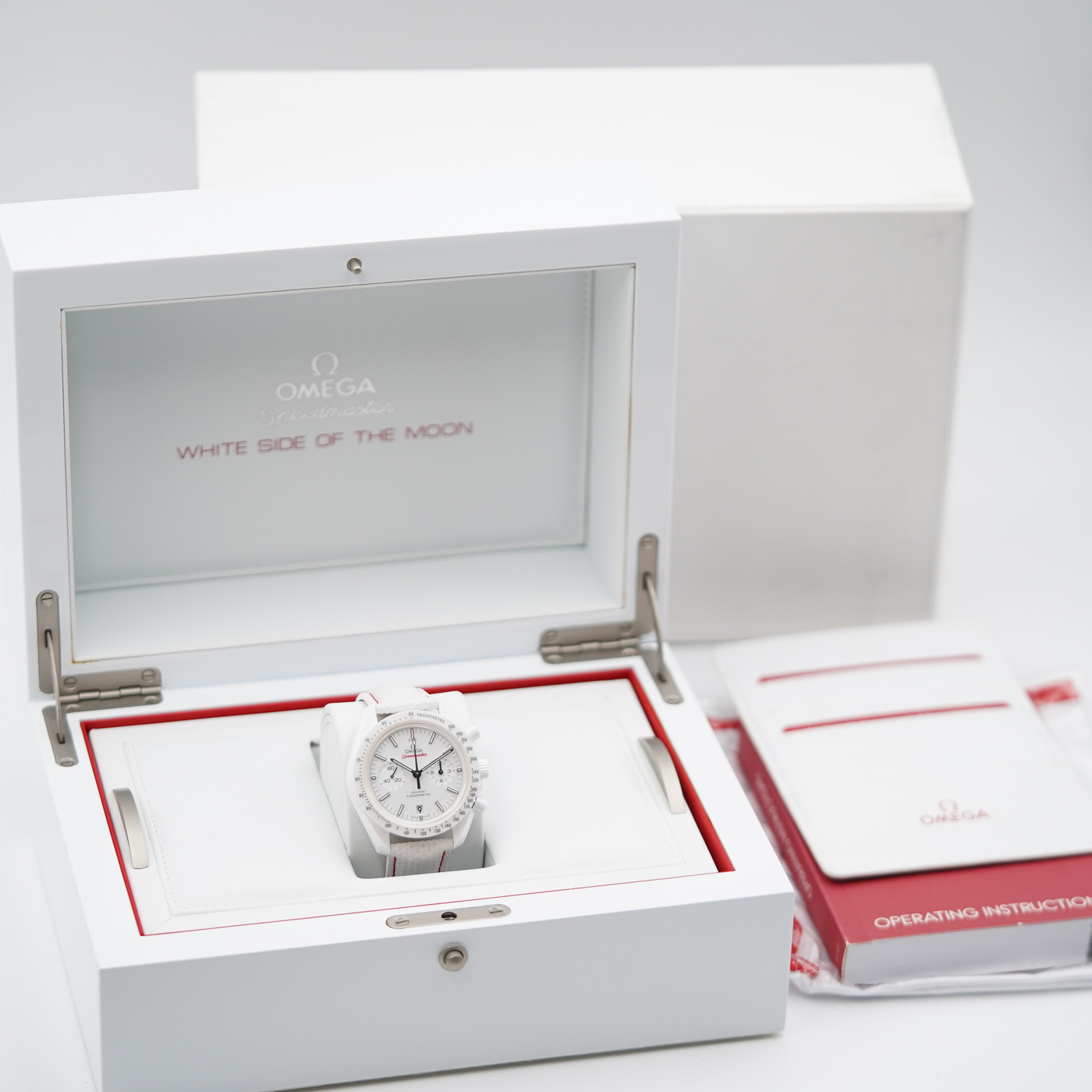 Omega Speedmaster Moonwatch Co-Axial Chronograph  White Side Of The Moon