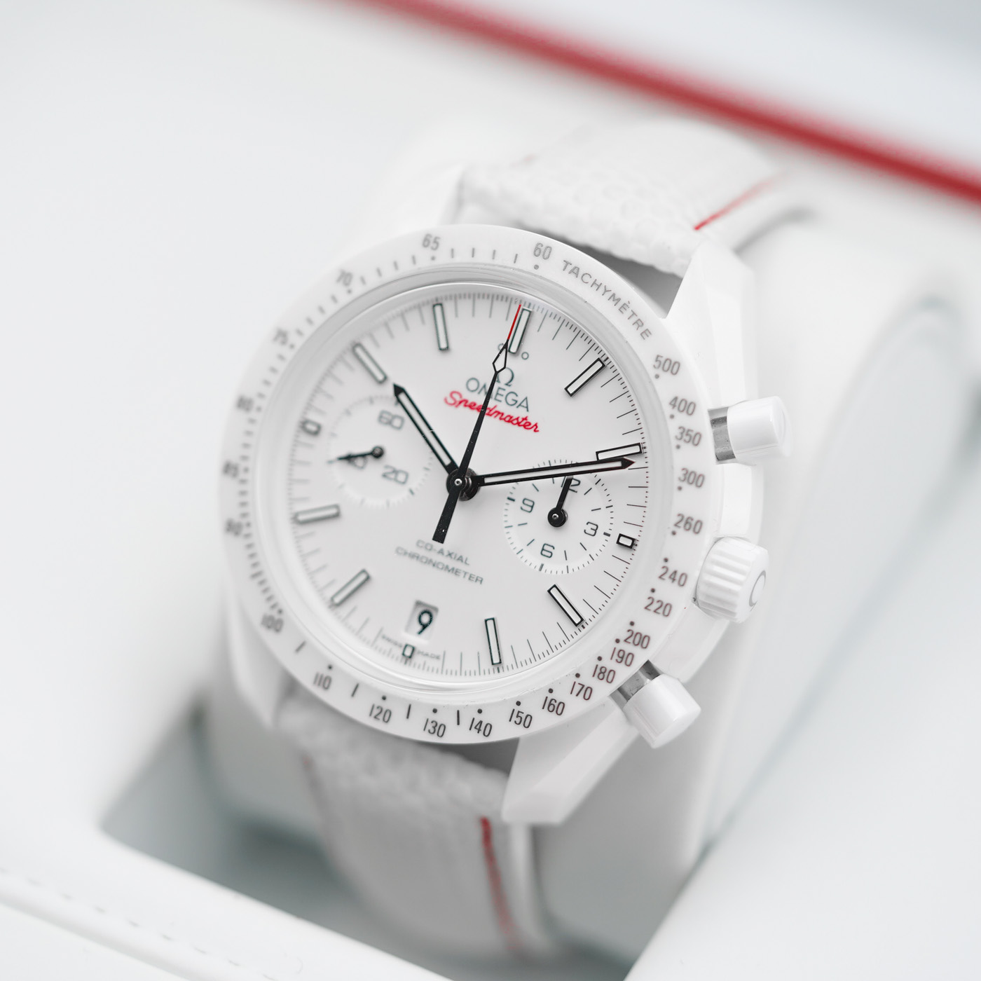 Omega Speedmaster Moonwatch Co-Axial Chronograph  White Side Of The Moon