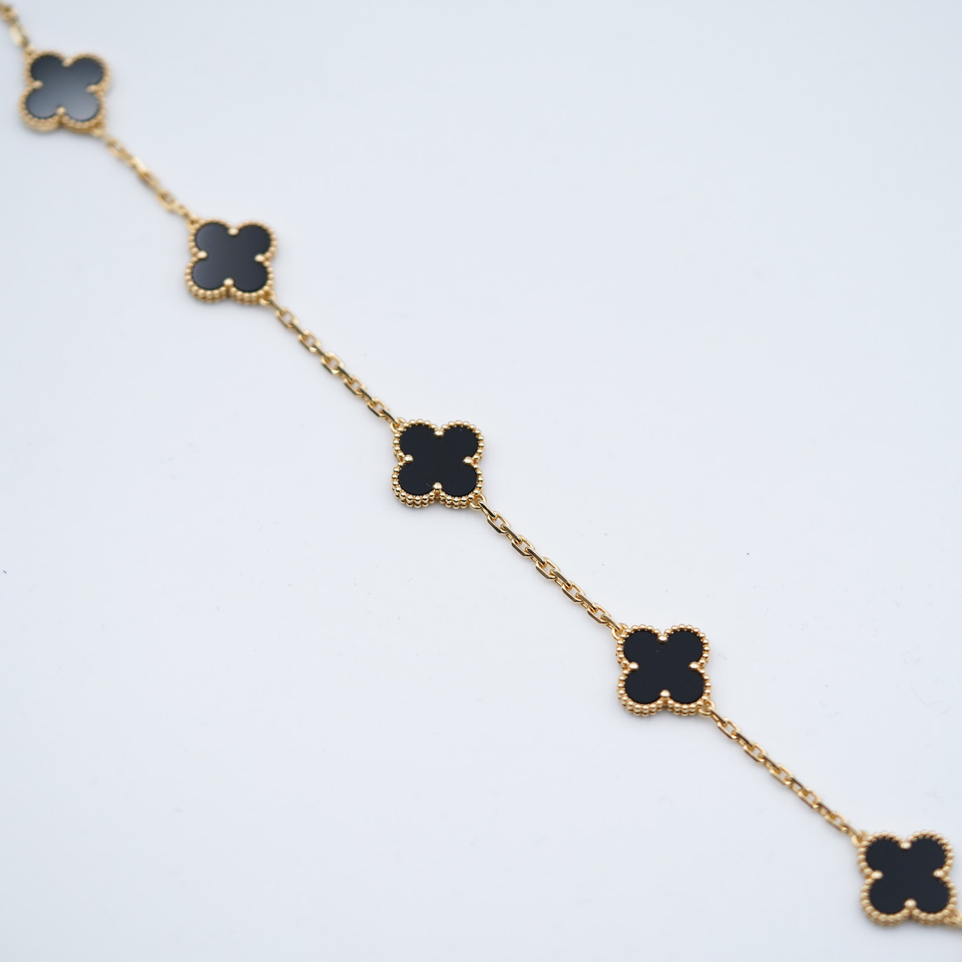 Van Cleef & Arpels Vintage Alhambra bracelet, 5 motifs Onyx