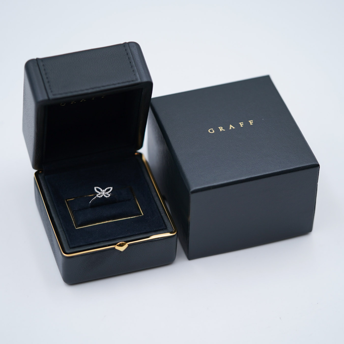Graff Mini Butterfly Silhouette Diamond Ring