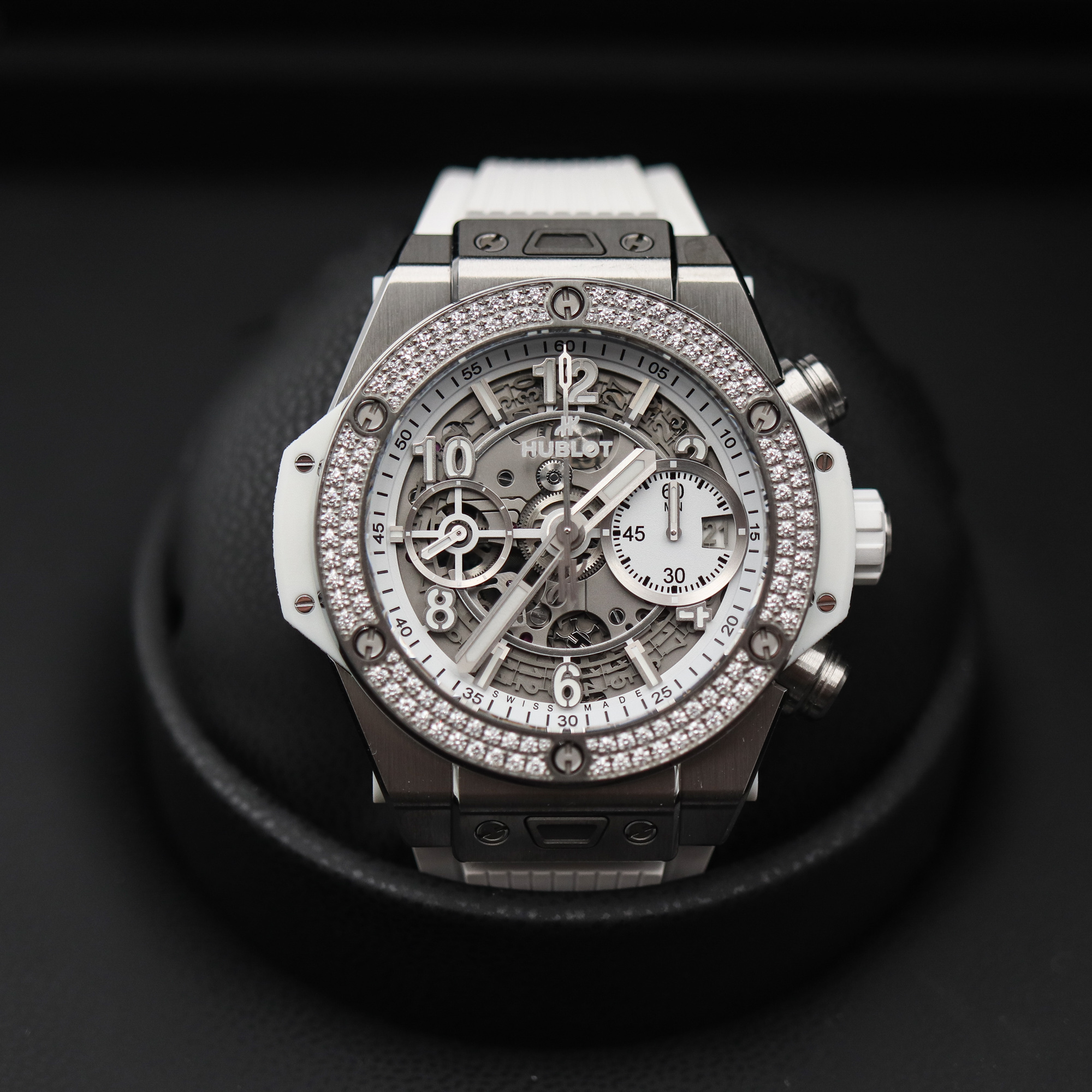 Big Bang Unico Titanium White Diamonds Hublot 441.NE.2011.RW.1104