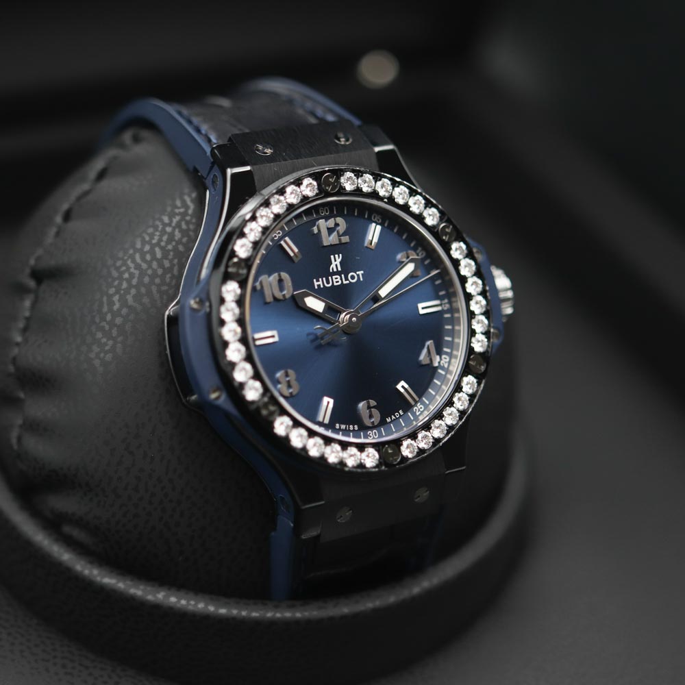 Hublot Big Bang 38 Ceramic Blue Diamonds