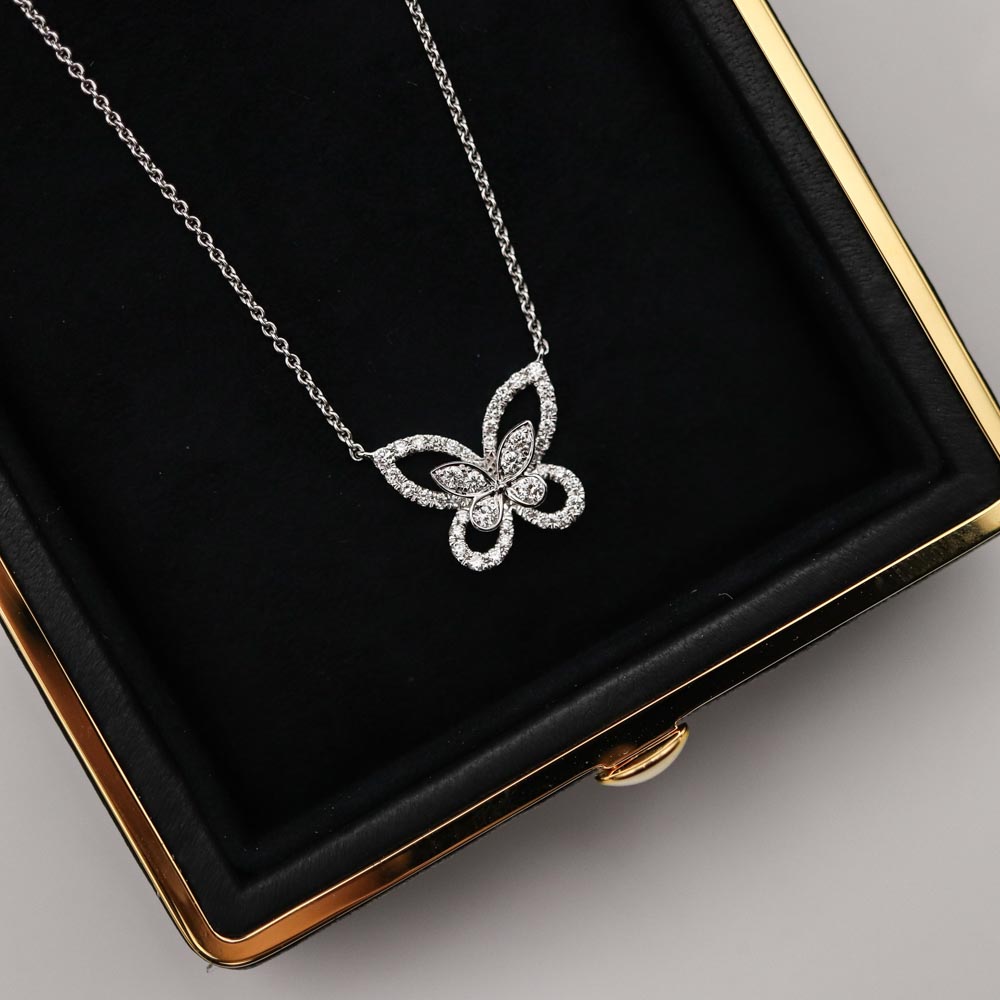 Graff Butterfly Silhouette Diamond Mini Pendant