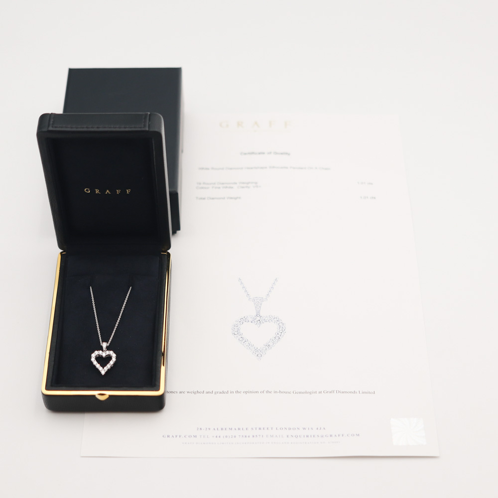 Graff Diamond Heart Silhouette Pendant