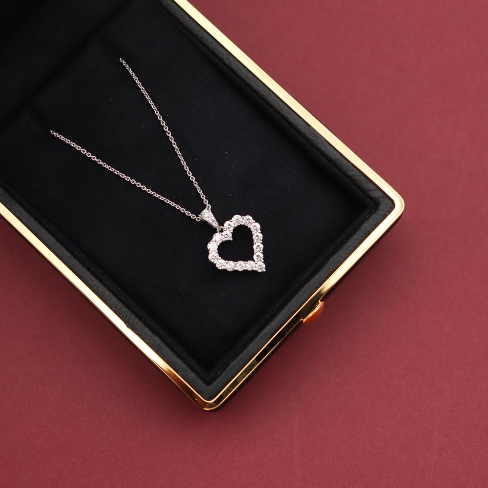 Graff Diamond Heart Silhouette Pendant