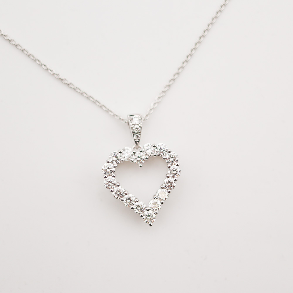 Graff Diamond Heart Silhouette Pendant