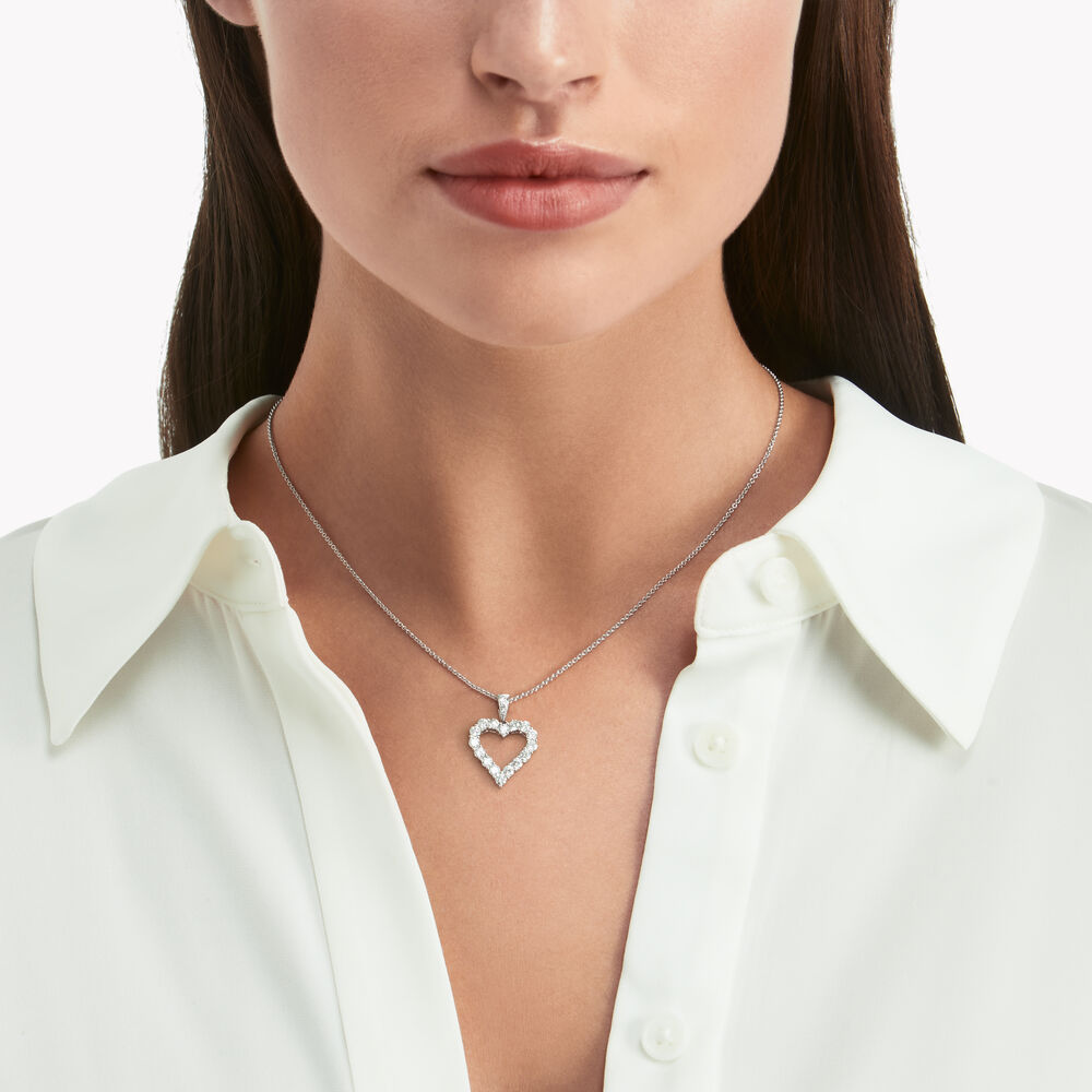 Graff Diamond Heart Silhouette Pendant