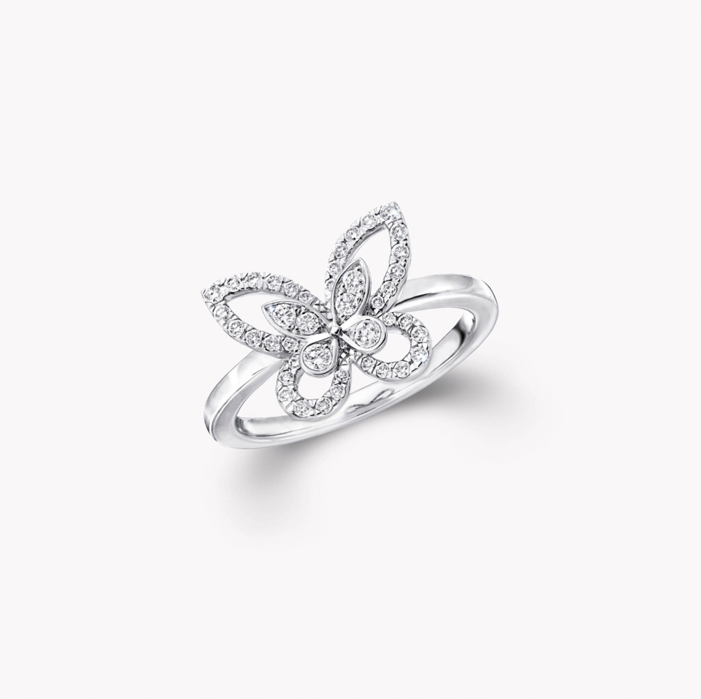 Graff Butterfly Silhouette Diamond Mini Ring