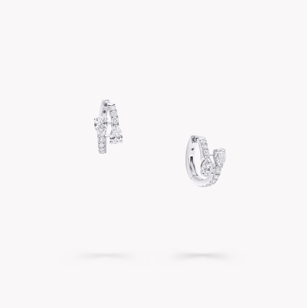 Graff Duet Diamond Hoop Earrings