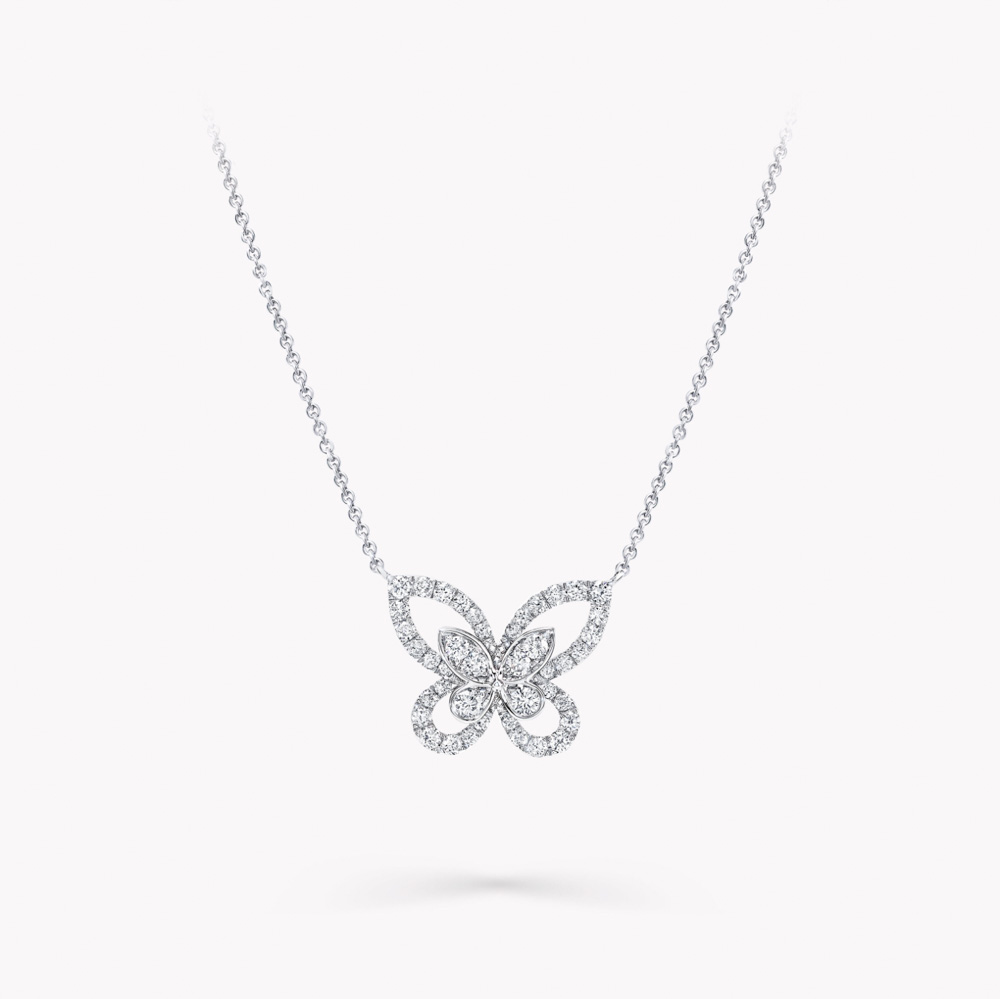 Graff Butterfly Silhouette Diamond Mini Pendant