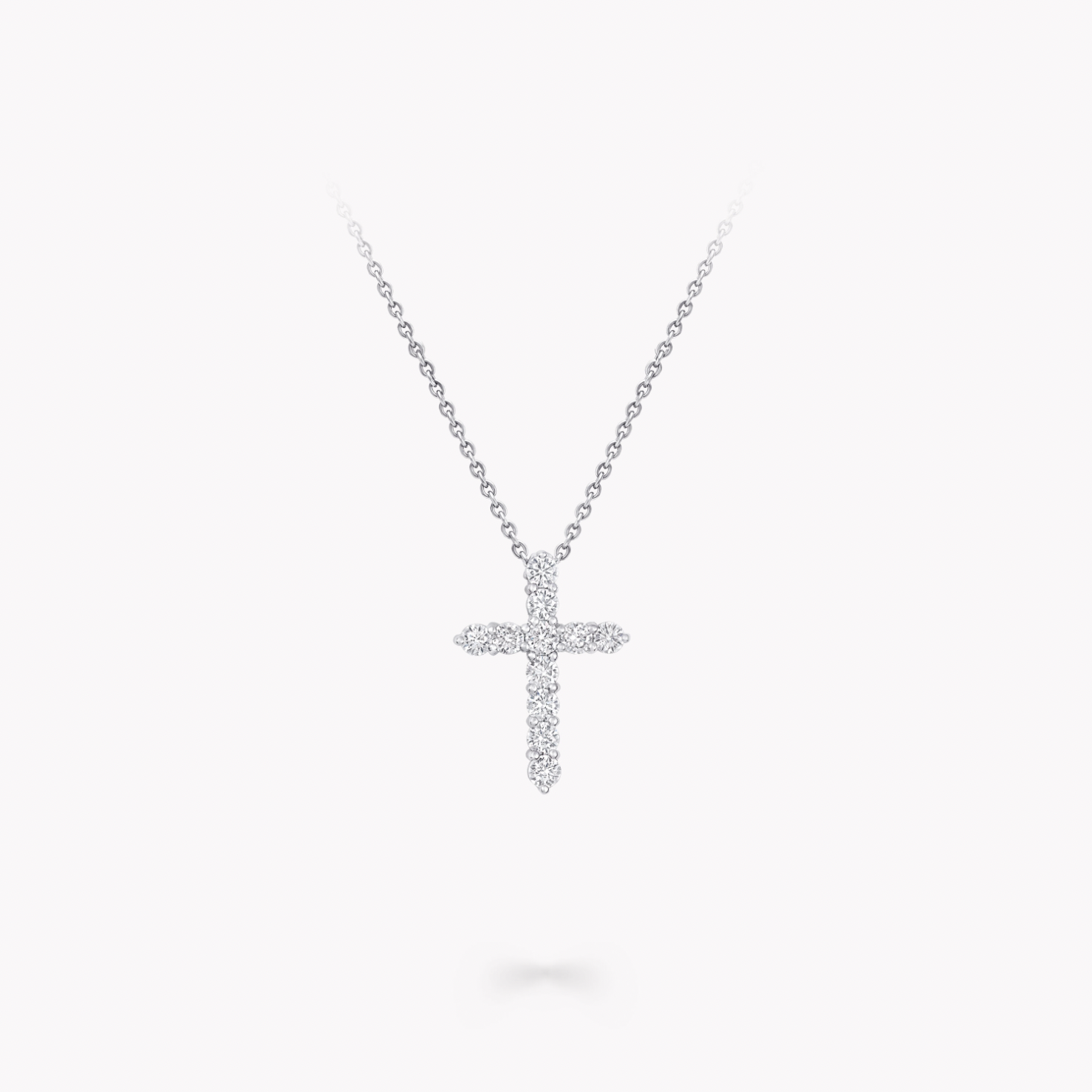 Graff Round Diamond Cross Small Pendant