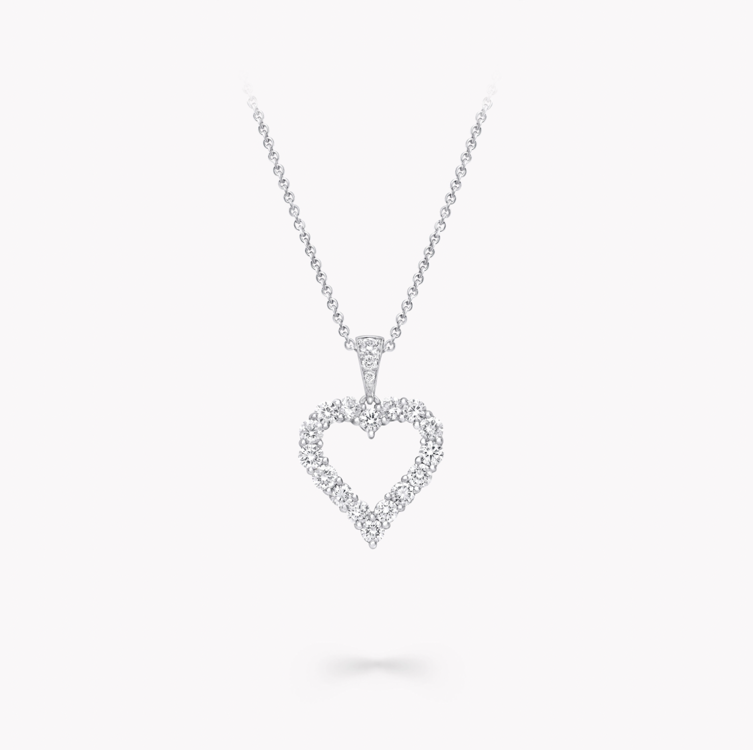 Graff Diamond Heart Silhouette Pendant