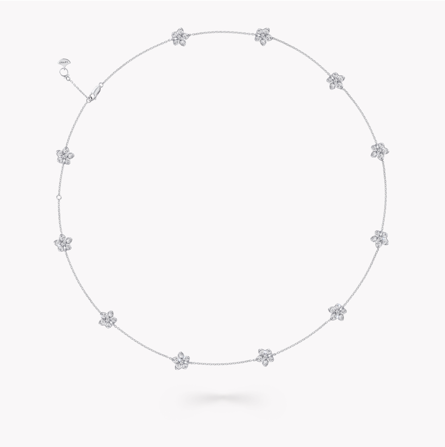 Graff Wild Flower Petite Pavé Diamond Necklace