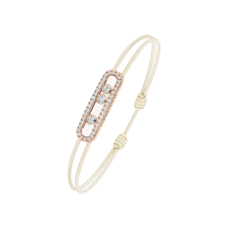 Messika  Messika CARE(S) Cream Cord Pavé Bracelet